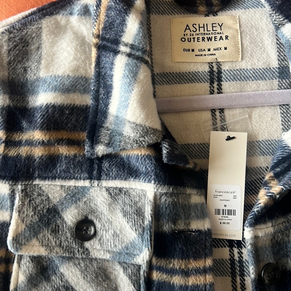 Cropped Plaid Coat